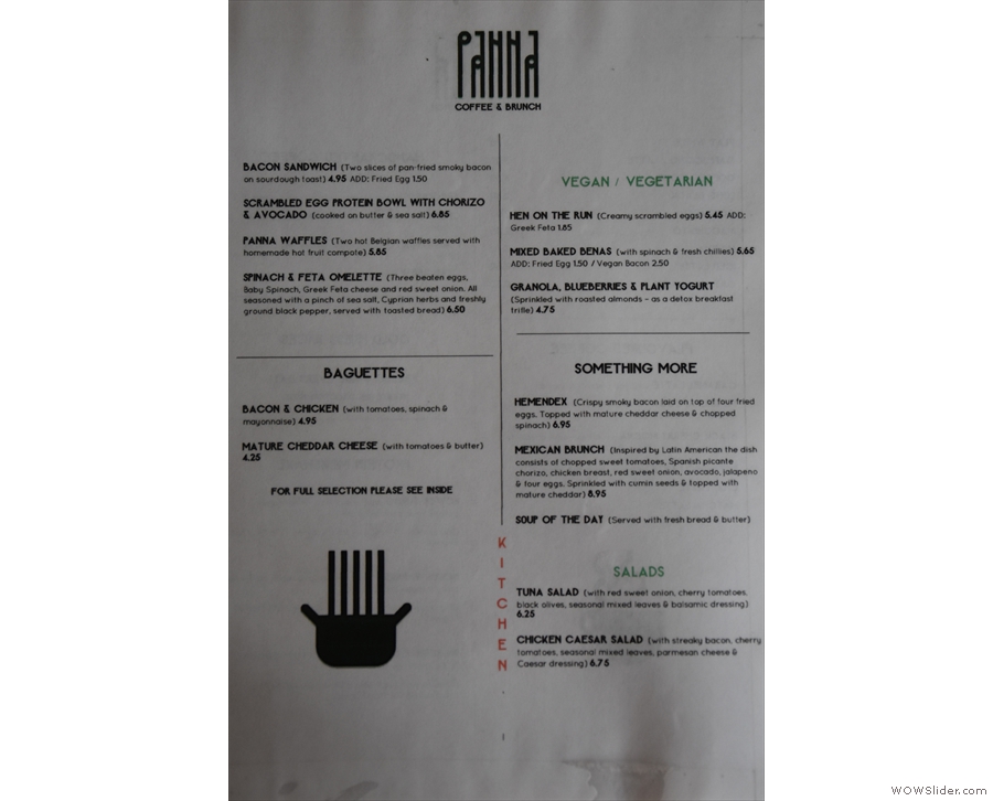 Good news, though: Panna's full brunch menu is available...