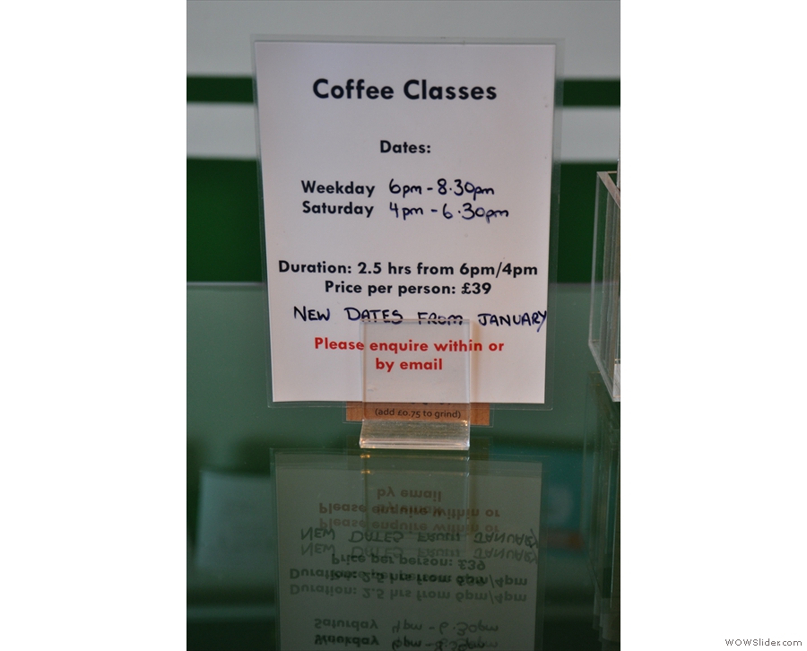 If that's whetted your appetite, Coffee Affair also runs evening classes...