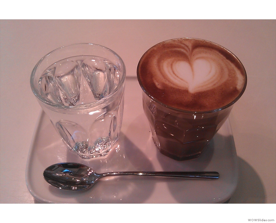 On my first visit, I opted for this very find cortado, beautifully presented on its own tray.