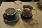 I paired this with a V60 of the Peruvian from Yallah Coffee, served properly, in a carafe.