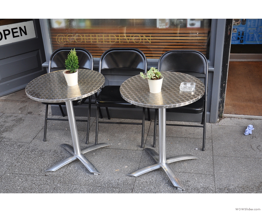 There are also tables should you want to sit outside on the relatively quiet Queen Street.
