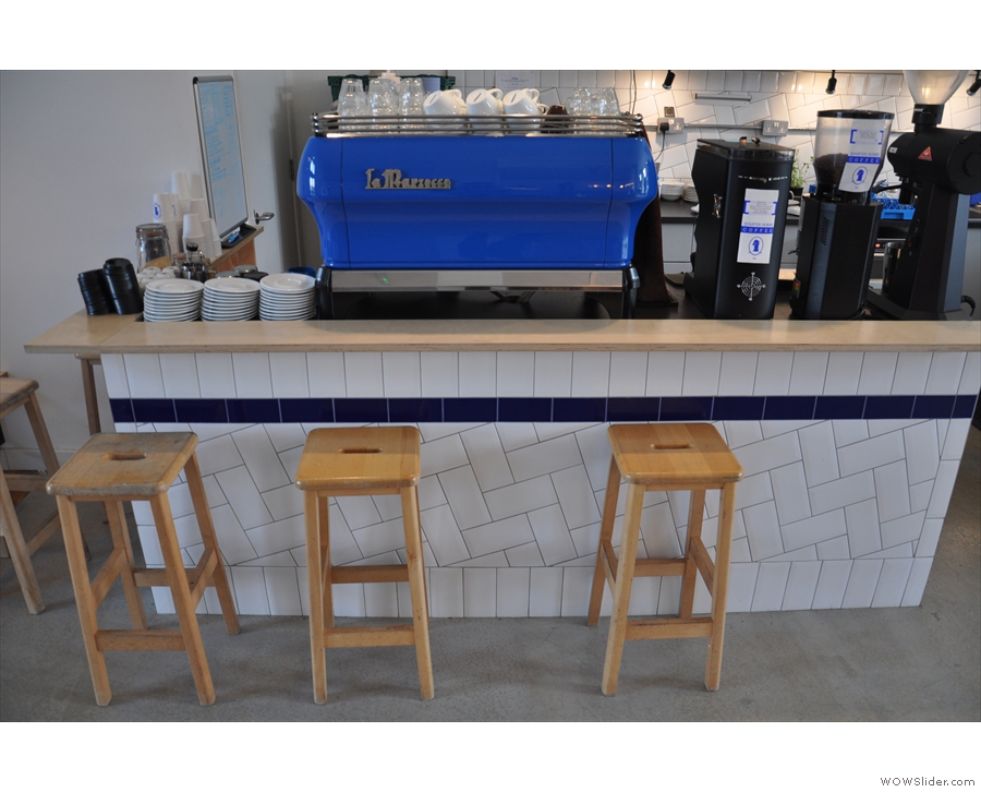 ... or this bar along the side/end of the counter by the espresso machine.