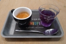 I, however, was having espresso, the single-origin, in fact, served on a little tray...