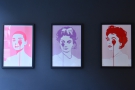 Meanwhile, there are three similar portraits on the left-hand wall, all by artist Pure Evil.