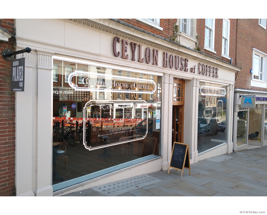 A new sight when walking down Guildford High Street: it's the Ceylon House of Coffee.