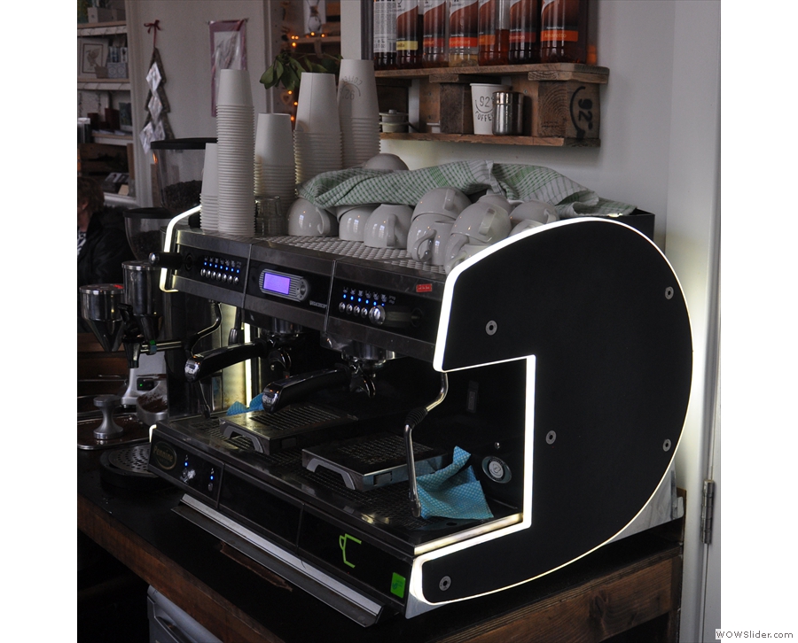 The espresso machine, ready for action...