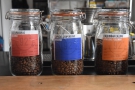 ... counter-top. The two on the left are single-origins, while the third is a blend...