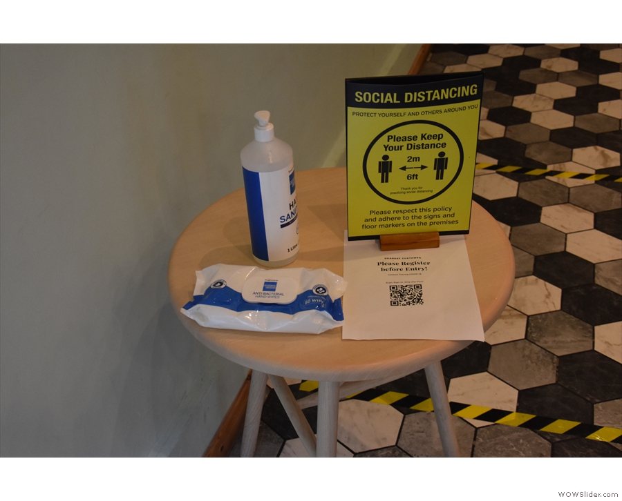 Here's another at Ngopi. QR Codes are now required for use with the NHS COVID-19 App.