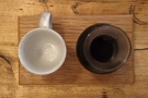 ... through the V60 and served in a carafe, with the cup on the side, all presented on...