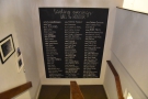 It has a couple of neat features, including this tasting evenings wall of honour...