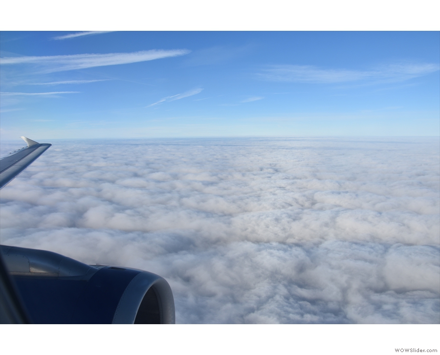 And we're above the clouds, where it's nice and sunny!