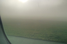 ... and then spent 25 minutes taxiing/queue around a very foggy Heathrow.