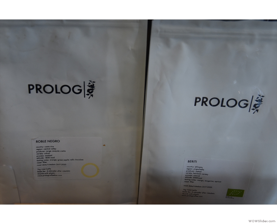 ... Prolog, with the Roble Negro from Costa Rica and the Berti from Ethiopia.