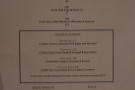 ... while there are seperate food menus too. This is the evening nibbles menu.