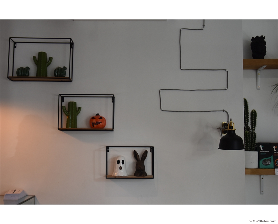 ... while these shelves, and their cactii, are on the wall to the right...