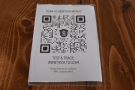 ... and a QR Code to take you to the menus (and an alternative track and trace system).