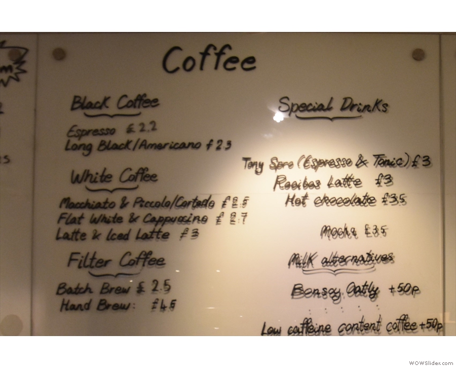 ... where you have a choice of espresso, batch brew or pour-over, with...