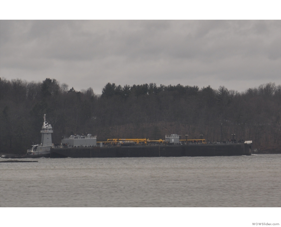 I'll leave you with one more barge heading upstream before we reach Albany.