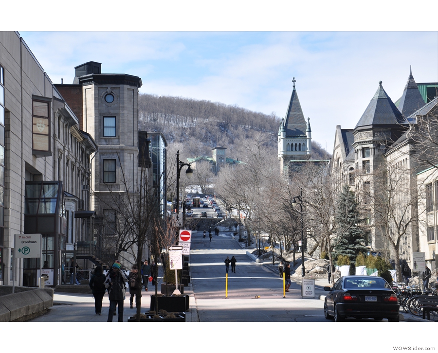 I headed into downtown Montreal, where I'd set myself the task of climbing Mt Royal.