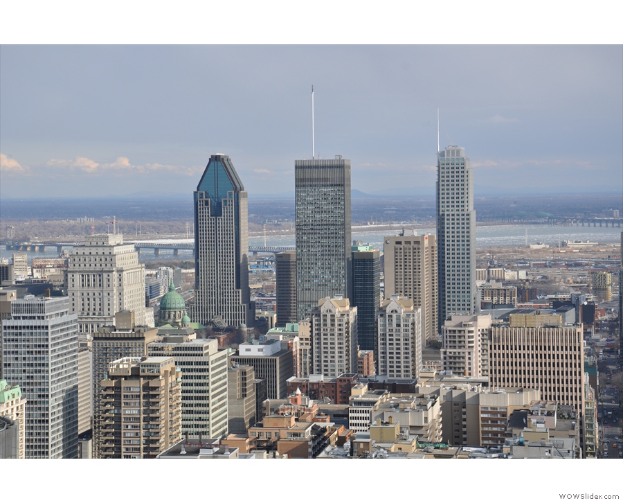 Three Montreal skyscrapers: 1000 de La Gauchetière, CIBC Tower & 1250 René-Lévesque.
