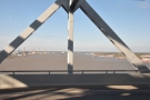 ... as we headed across the Mississippi on the Huey P Long Bridge.