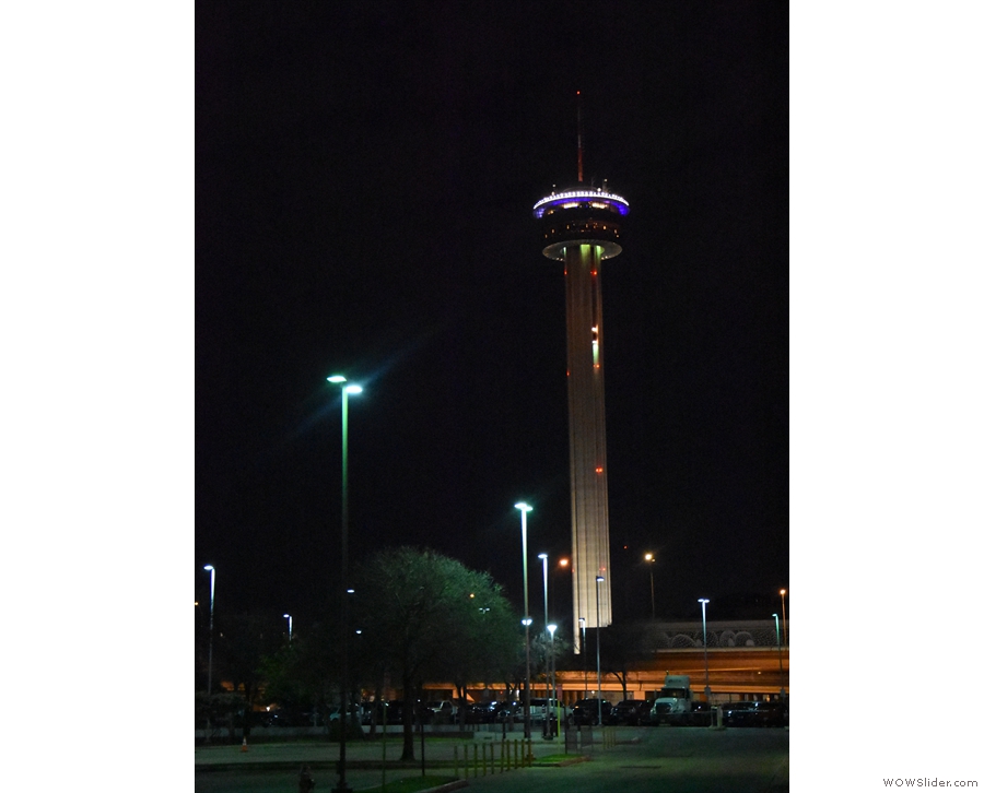 ... while a little further on is the Tower of the Americas, a useful landmark.