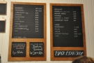 The coffee and food menu... Now, what's that on the right?