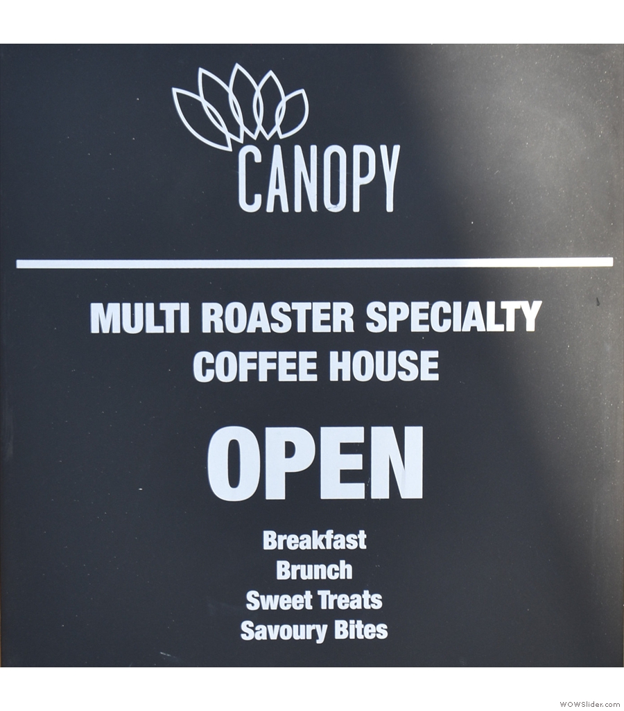 Canopy Coffee, making the transition from sit-in coffee shop to takeaway only.