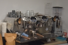 Another vital piece of roastery equipment: a Faema President espresso machine.