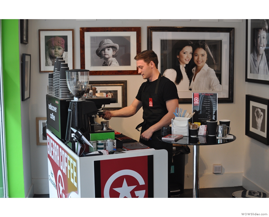 2013 saw Guildford's first dedicated speciality coffee shop: Guerra's pop-up espresso bar.