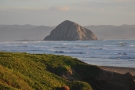 That's Morro Rock, a volcanic plug at the southern end of the bay.