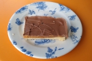 ... and a caramel slice. Another with newly reopened indoor seating...