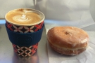 ... where my Ecoffee Cup and I had a cappuccino, with a doughnut as a lunch substitute!