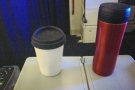 Then it's back to my seat with my Therma Cup to drink the coffee. A much better solution!