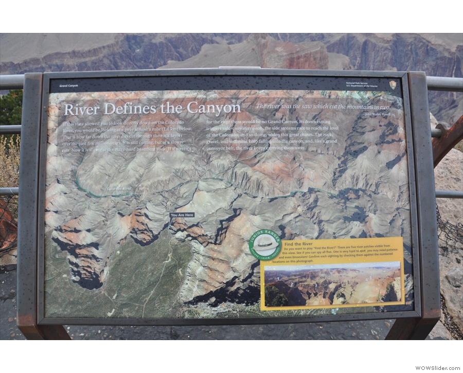 The main viewpoints often have information panels about the Grand Canyon...