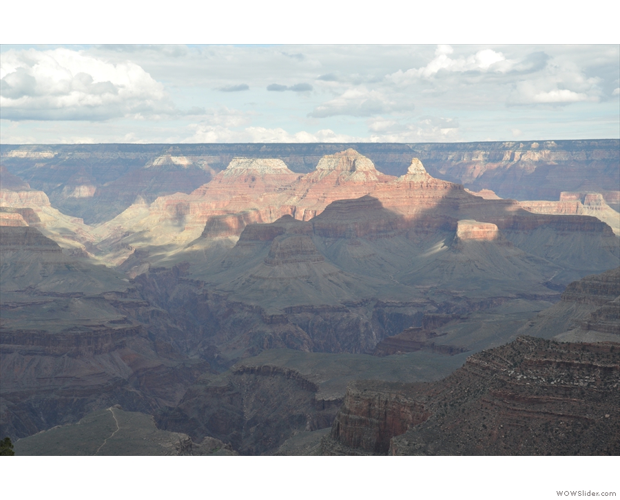 ...which looks out over the river. Meanwhile, check out the shadows on the north rim!