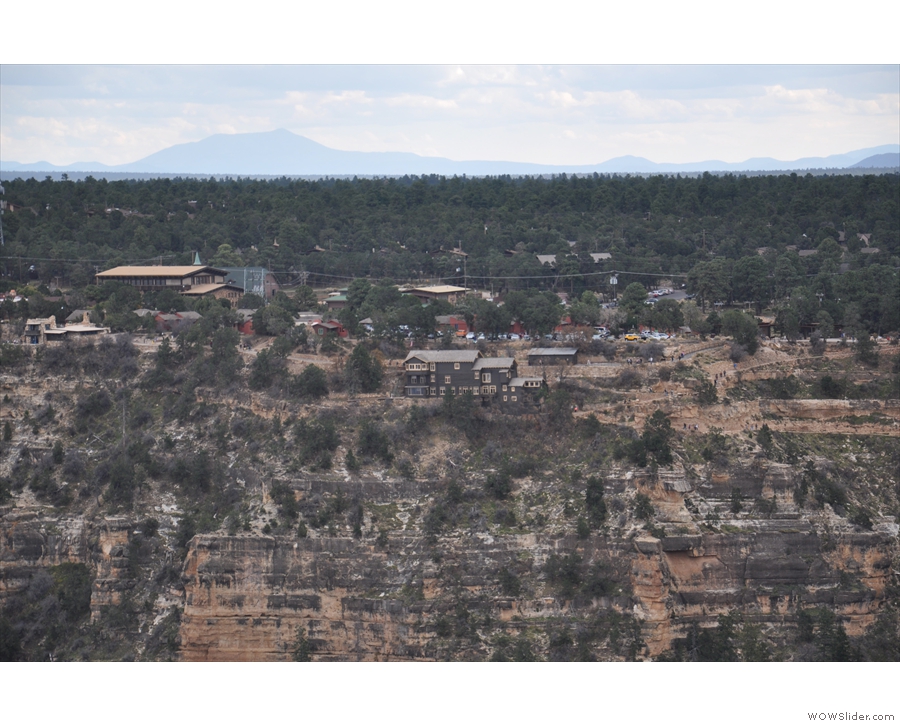 ... and, above that, the Grand Canyon Village, with Kolb Studio in the centre.