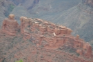 A close up of the top of the ridge, which looks like neatly stacked squares of rock.