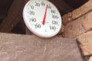 There's also a handy thermometer. It was 12°C at the rim and it's the same here (53°F).