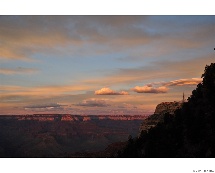 It's not just the colours on the North Rim though. It's also the clouds, both on the far...