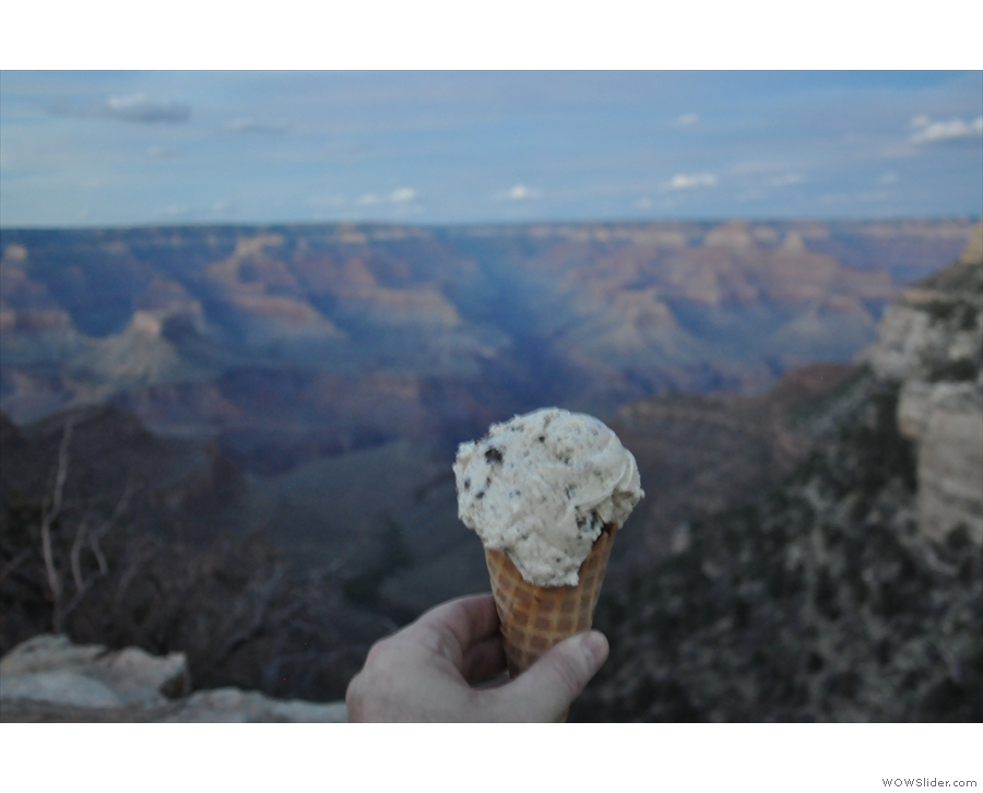 With apologies for the blurry canyon (my focus was on my ice cream), I'll leave you here.