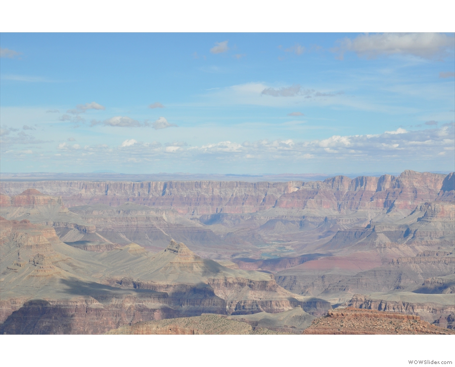 The view towards the eastern reaches of the Grand Canyon, where I was headed next.