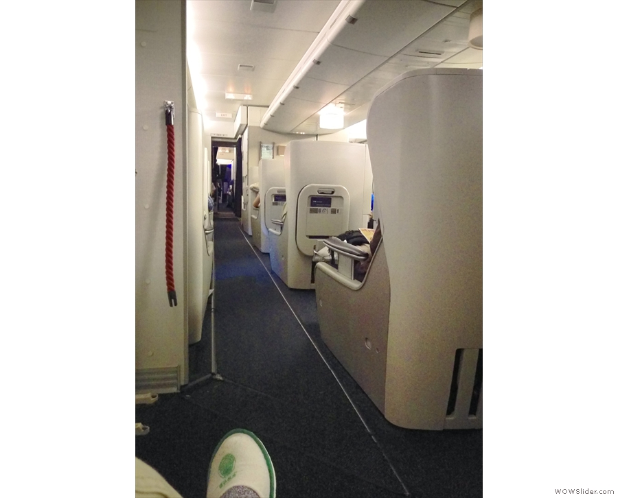 ... although I had secured a bulkhead seat at the front of the cabin. Behold my legroom!