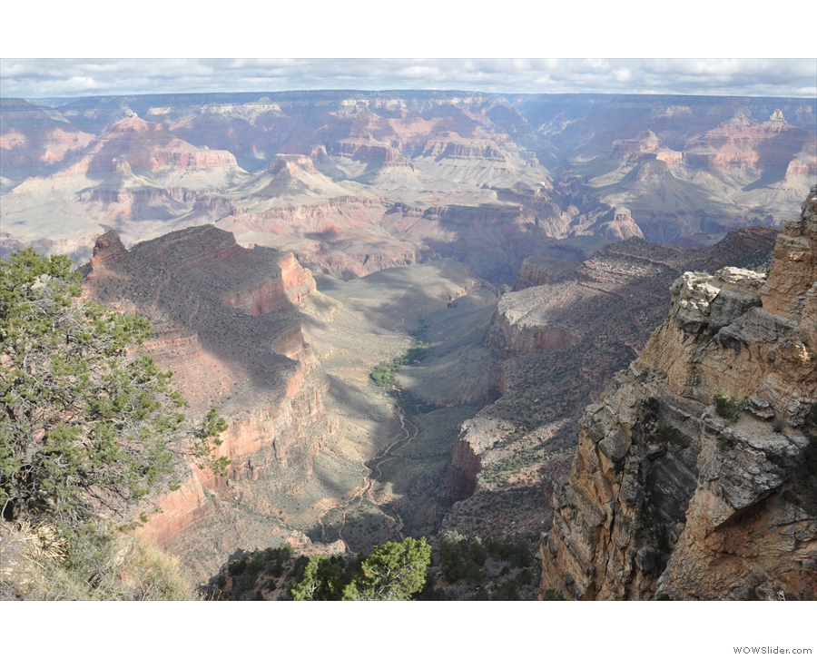 ... starting with a view out over the Bright Angel Trail, which I'd hiked the day before...