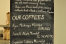 Pink Lane Coffee helpfully provides some coffee facts. Meanwhile, my caption helpfully obliterates the roasters: London's Union and Bath's Roundhill