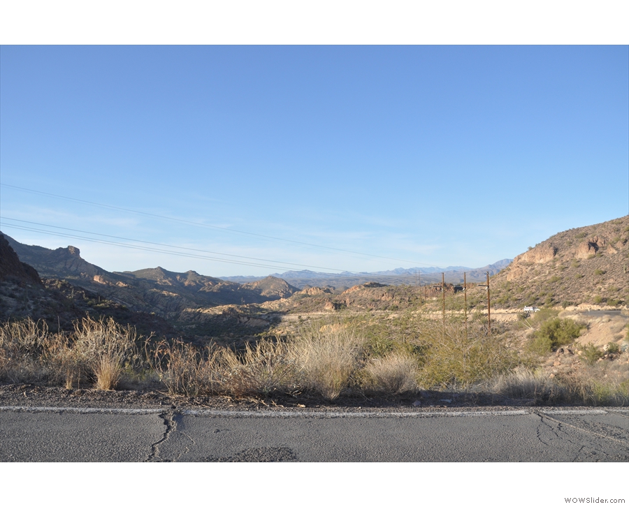 ... my next (very brief) stop was at Apache Gap. This is the view north, where the road...