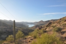 I stopped at the top of the valley for this view back the way I'd come, with Canyon Lake... 