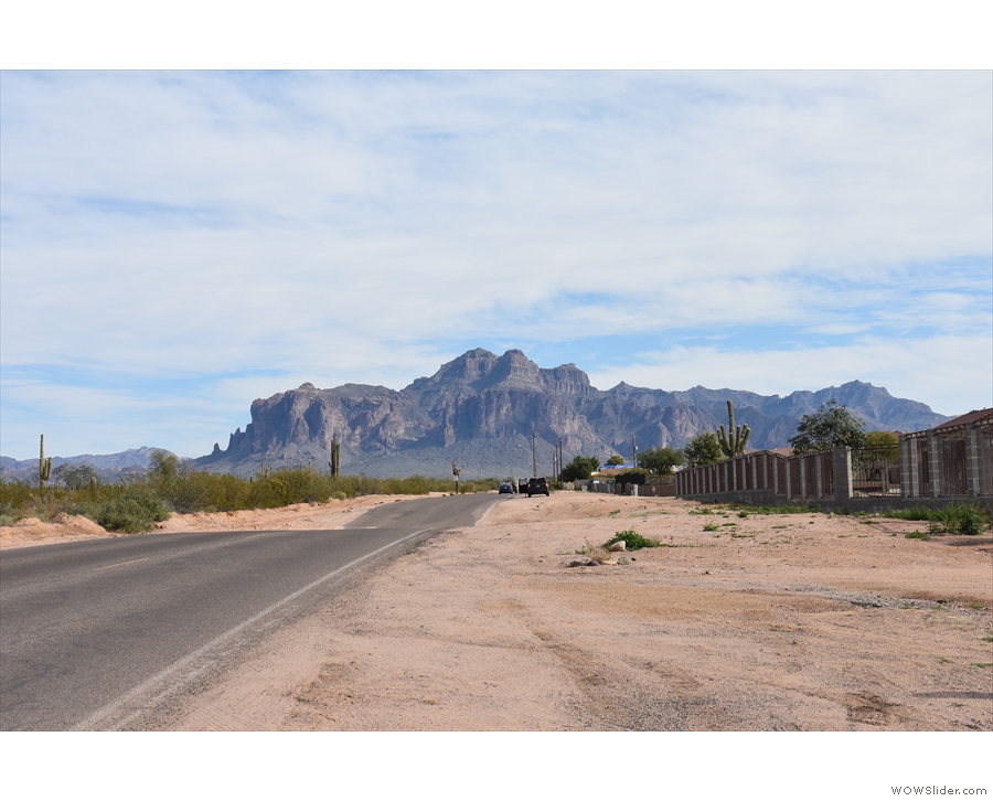 The road runs along the northern edge of Apache Junction..