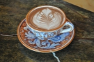 She pulled out all the stops on the latte-art! What a beauty.