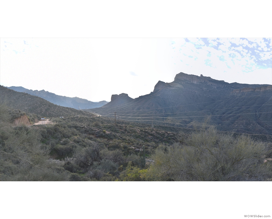 ... that I've come, with the Apache Trail disappearing off towards the mountains.